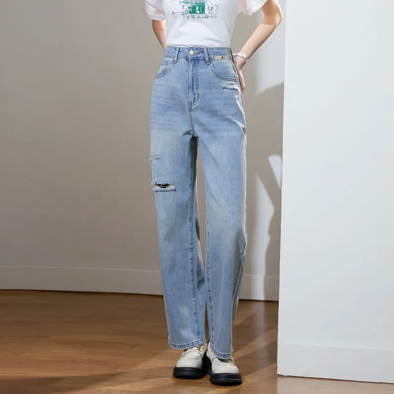SMEN Jeans Women's Denim Blue-4