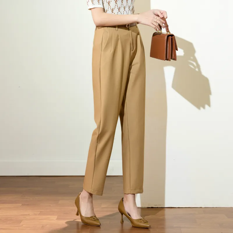 SMEN Casual Pants Women's Khaki-4