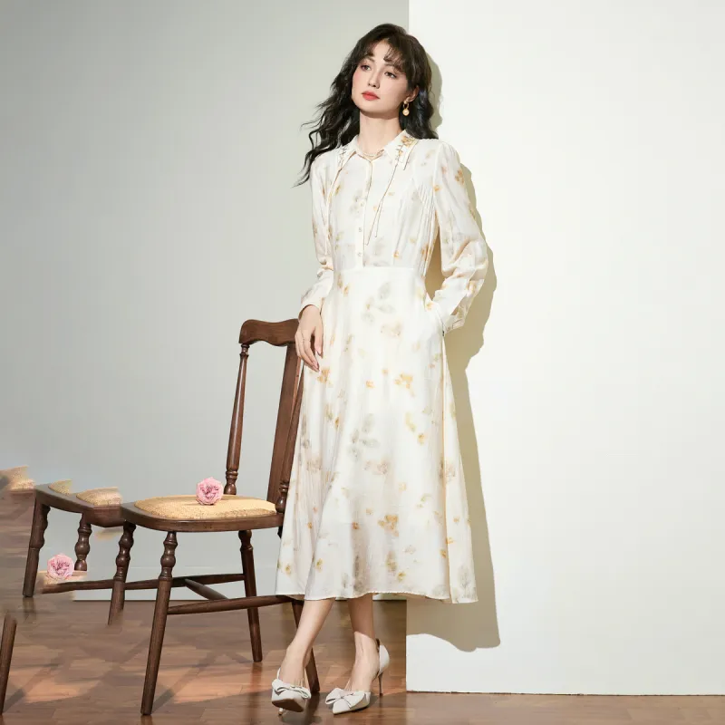 SMEN Long Sleeved Dresses Women's Multicolor-6