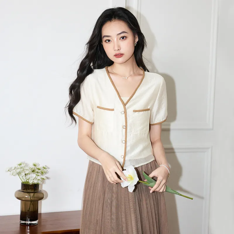 SMEN Shirts Women's Beige-3