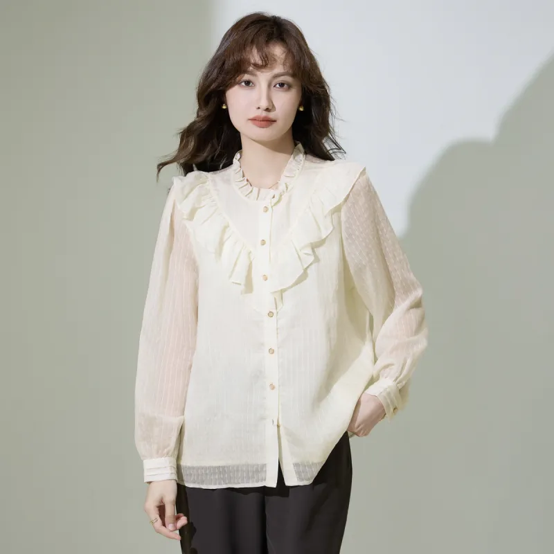 SMEN Shirts Women's Beige-5