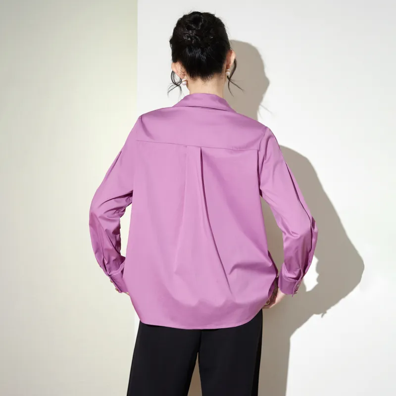 SMEN Shirts Women's Pink Purple-1