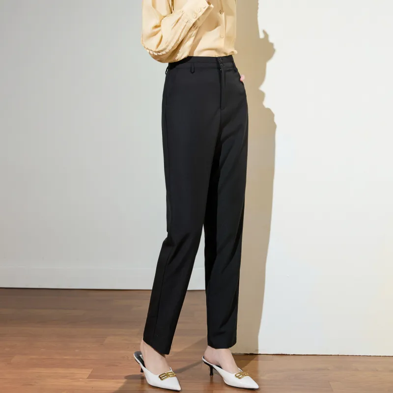 SMEN Casual Pants Women's Black-7
