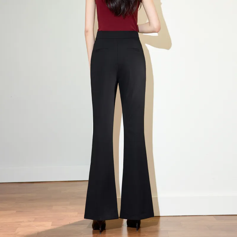 SMEN Flared Pants Women's Black-3
