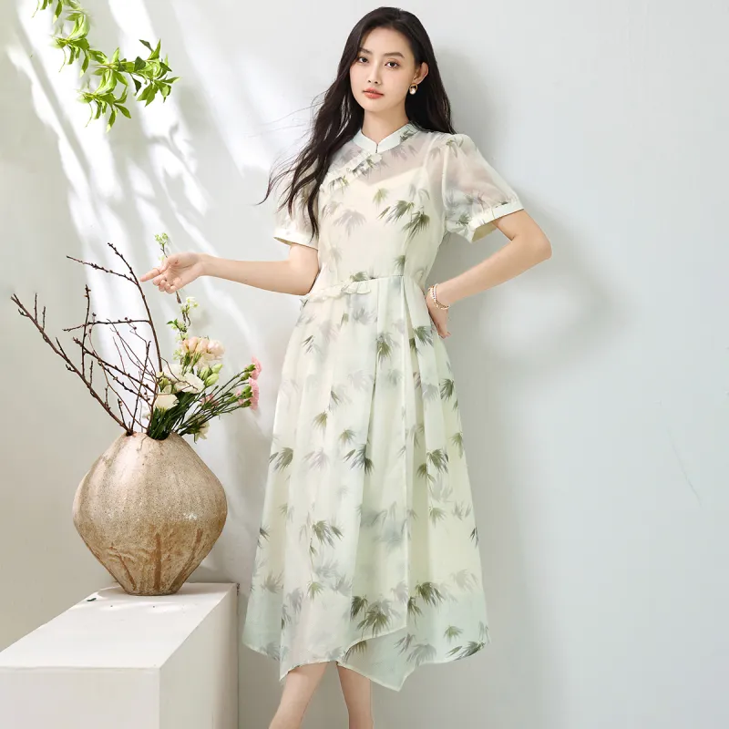 SMEN Short Sleeved Dresses Women's Multicolor-3