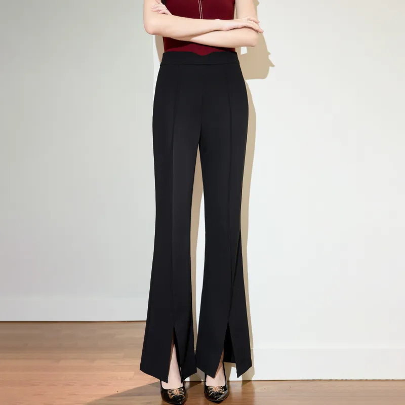 SMEN Flared Pants Women's Black-2