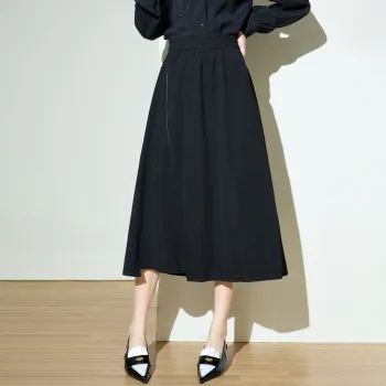 SMEN Casual Long Skirt Women's Black