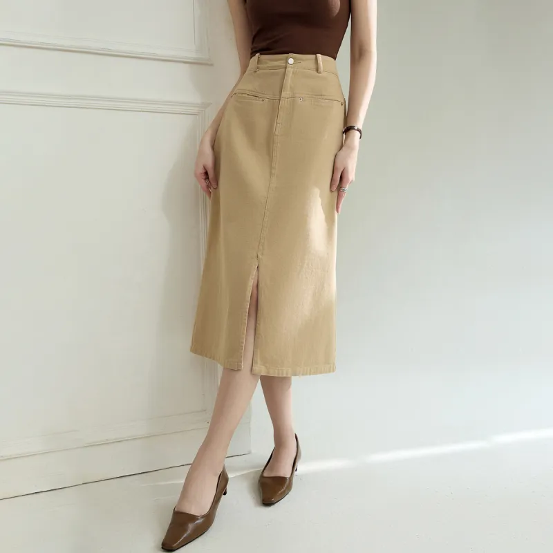 SMEN Denim Long Skirts Women's-7