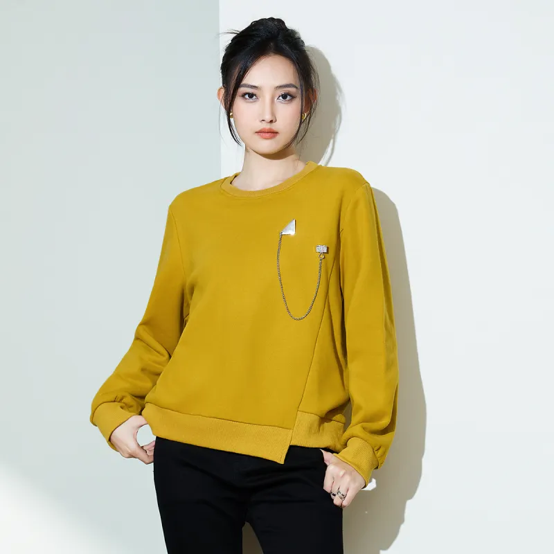 SMEN Sweatshirts Women's Yellow-3