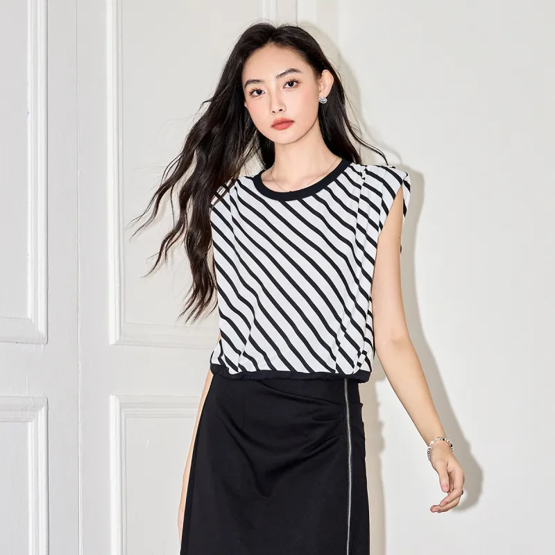 SMEN T Shirts Women's Stripes-2