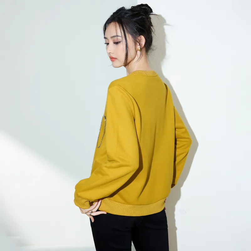 SMEN Sweatshirts Women's Yellow-9