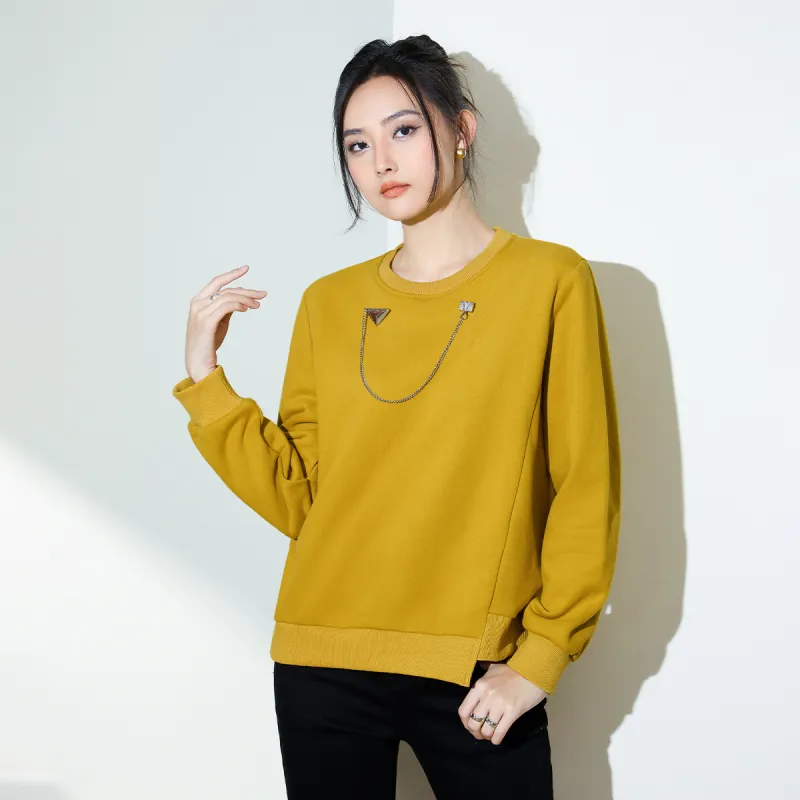 SMEN Sweatshirts Women's Yellow-6