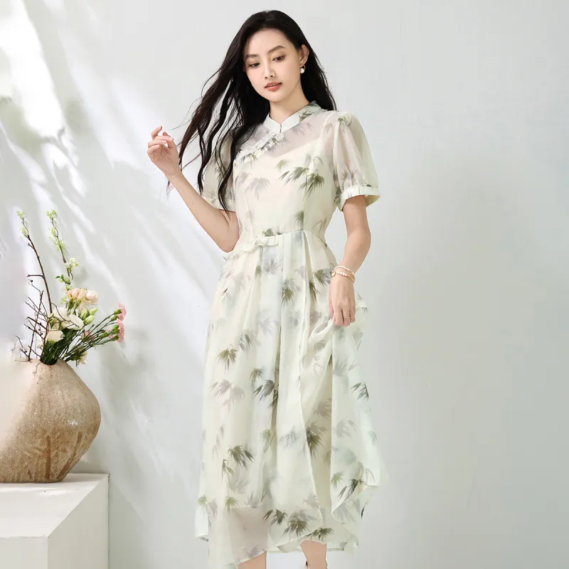 SMEN Short Sleeved Dresses Women's Multicolor-5