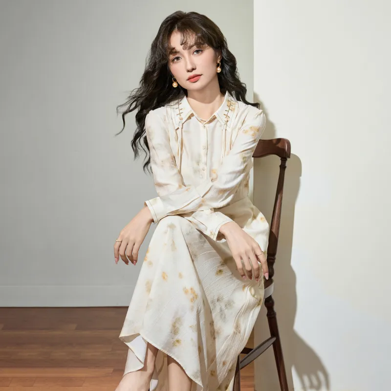 SMEN Long Sleeved Dresses Women's Multicolor-8