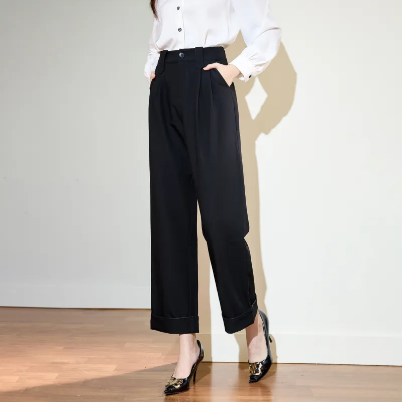 SMEN Casual Pants Women's Black-2