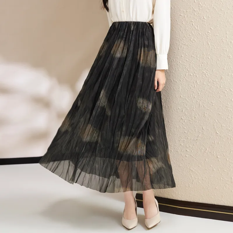 SMEN Casual Long Skirts Women's Multicolor-2