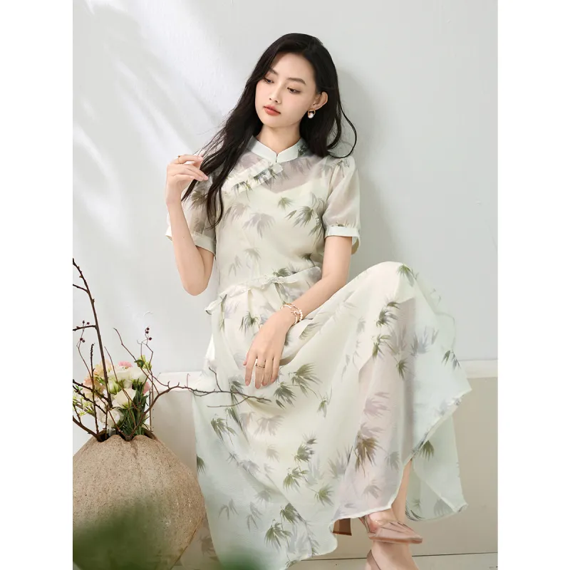SMEN Short Sleeved Dresses Women's Multicolor-7