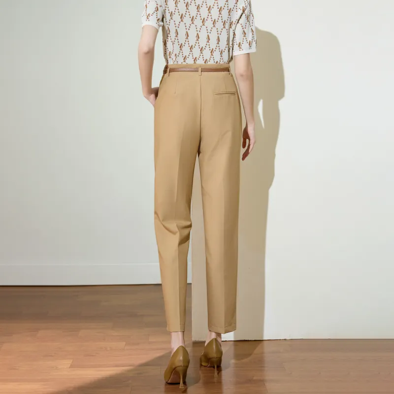 SMEN Casual Pants Women's Khaki-8
