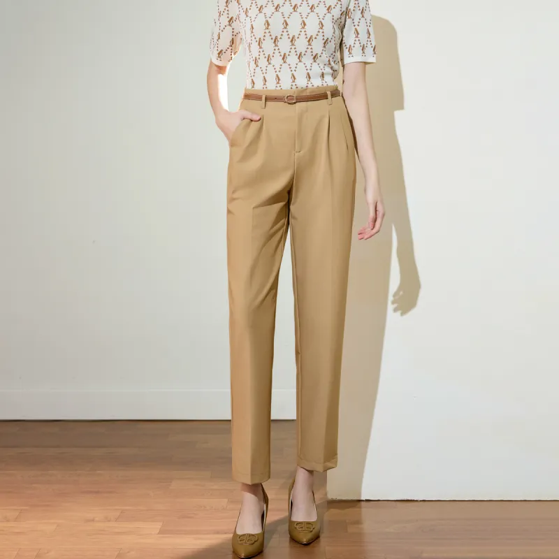 SMEN Casual Pants Women's Khaki-5