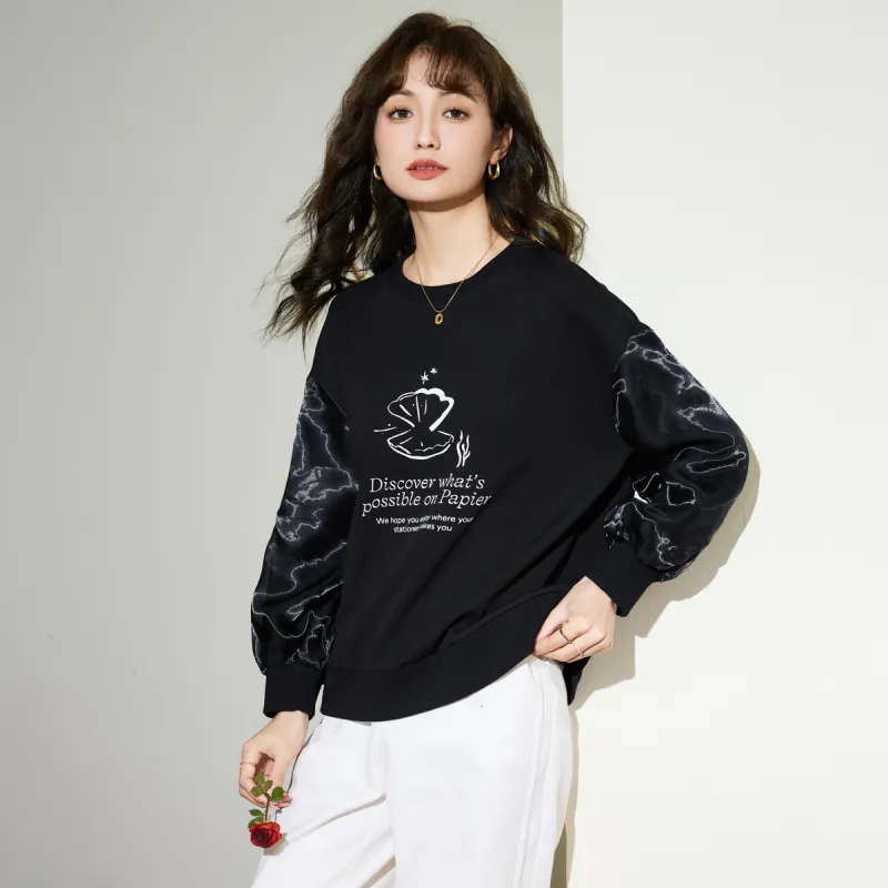 SMEN Sweatshirts Women's Black-3