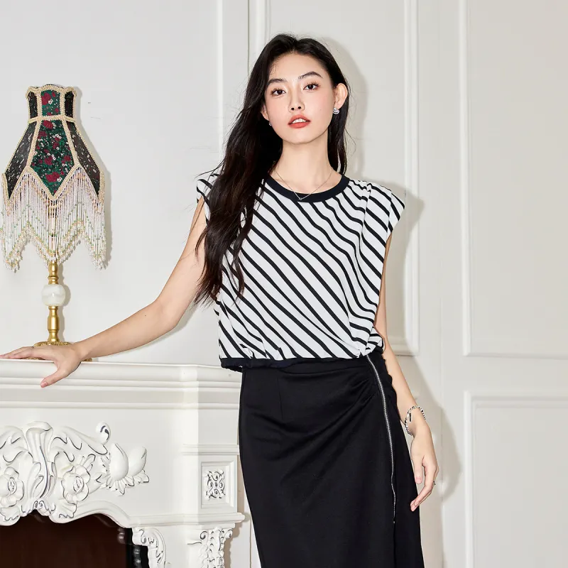 SMEN T Shirts Women's Stripes-6