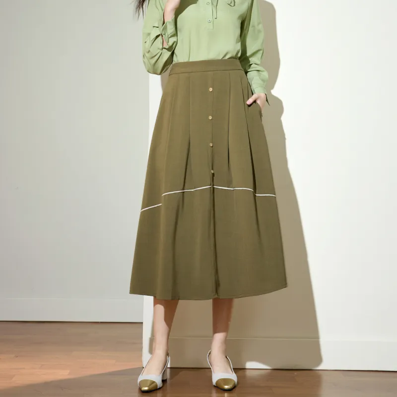 SMEN Casual Long Skirts Women's-11