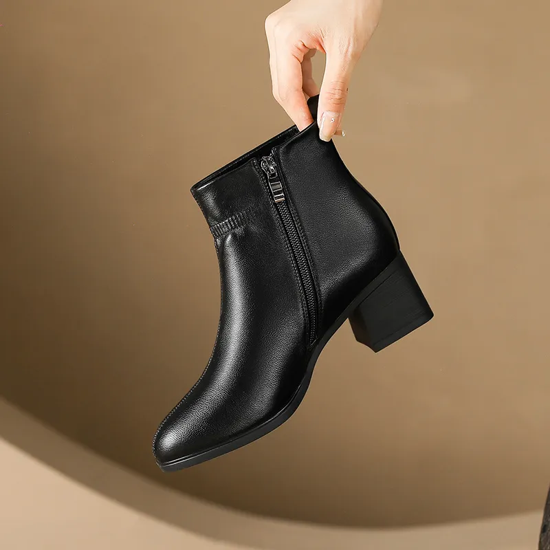 COVER Ankle Boots 5.2cm Women's Black-7