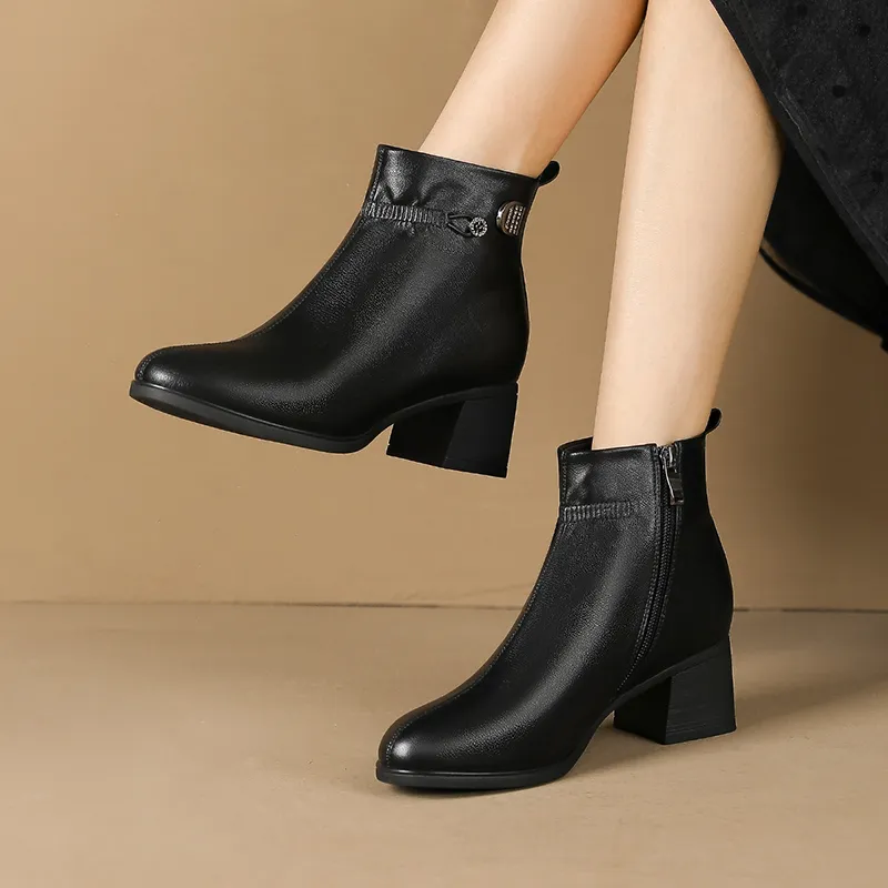 COVER Ankle Boots 5.2cm Women's Black-6