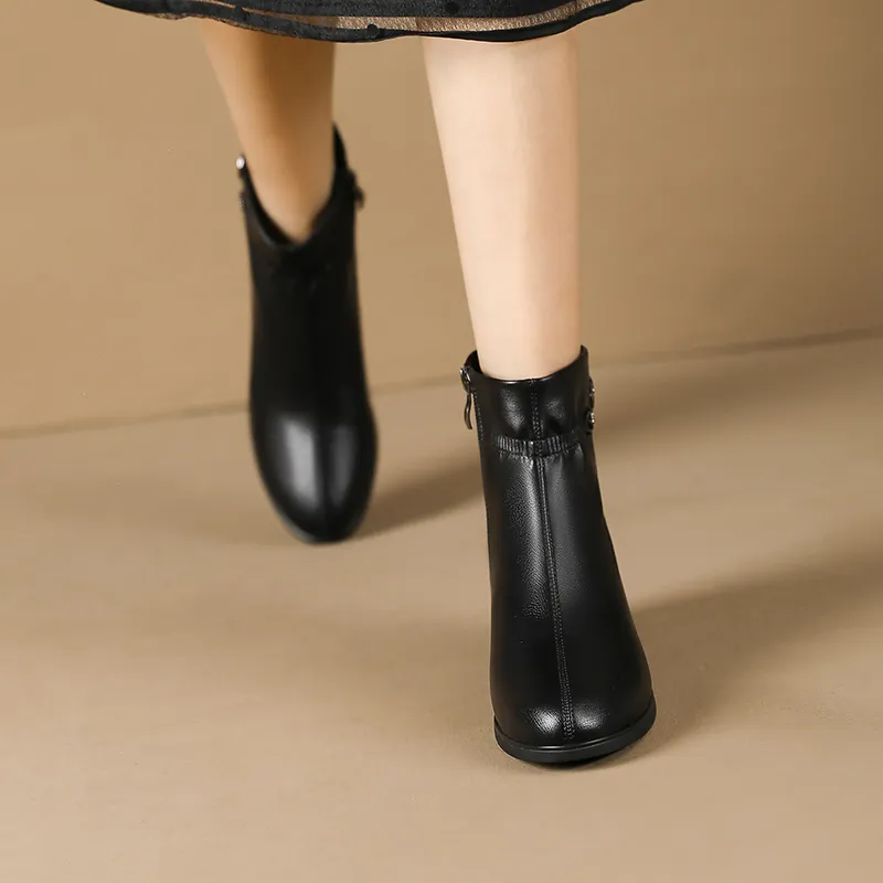 COVER Ankle Boots 5.2cm Women's Black-3