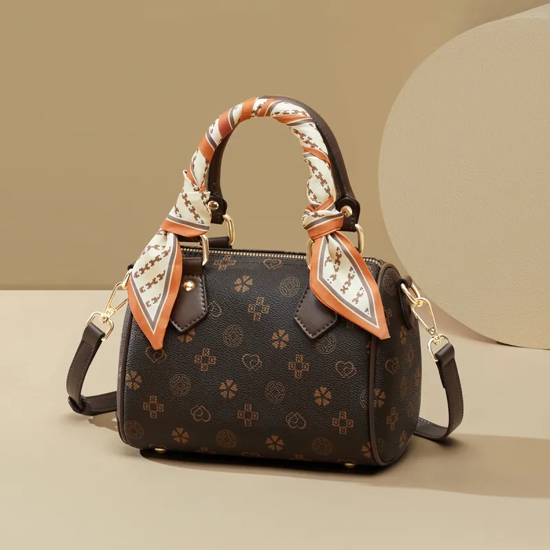 RED DRAGONFLY PVC Mommy And Friend Bag Boston Bag Shoulder Bag Crossbody Bag Handbag Regular Women's Dark Coffee-5