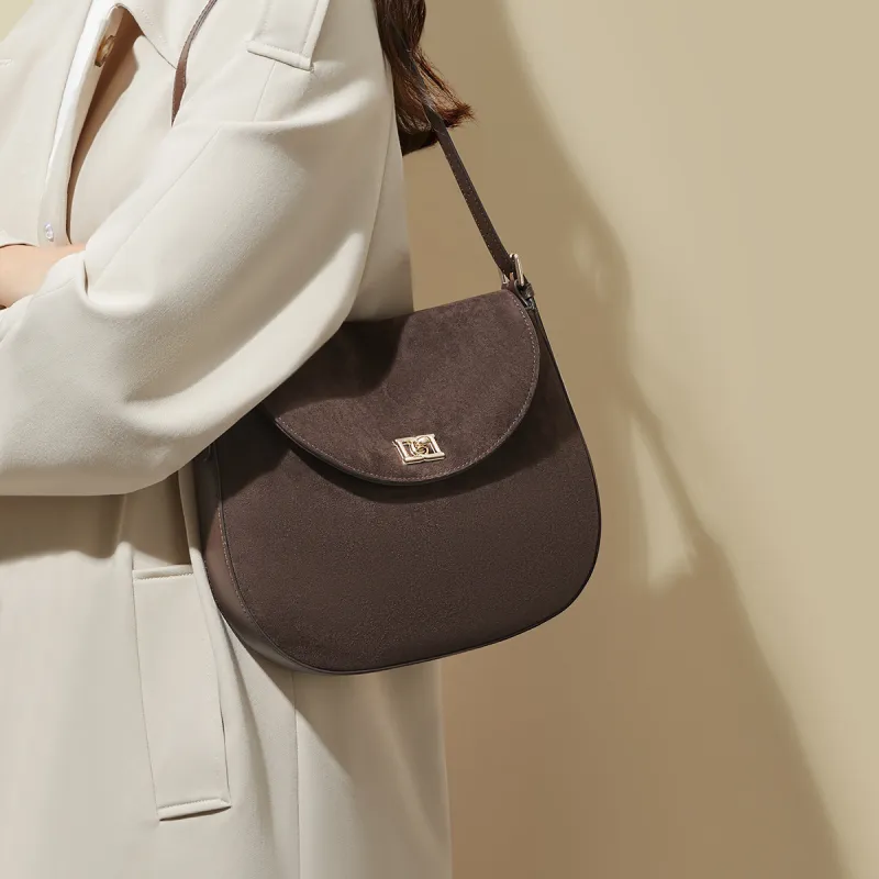 RED DRAGONFLY Cow Leather Crossbody Handbag, Shoulder Bag Regular Women's Caramel/Coffee-13