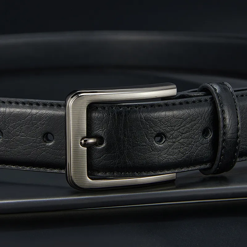 RED DRAGONFLY Cow Leather Belts Unisex Black 3.3cm-6