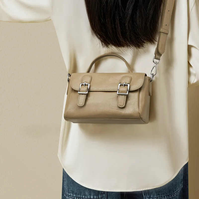 RED DRAGONFLY Cow Leather Handbag, Shoulder Bag, Crossbody Bag Regular Women's Apricot-5