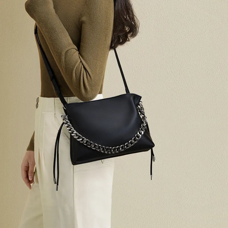 RED DRAGONFLY Cow Split Leather Crossbody Bag, Shoulder Bag Regular Women's Cream Apricot/Black-11