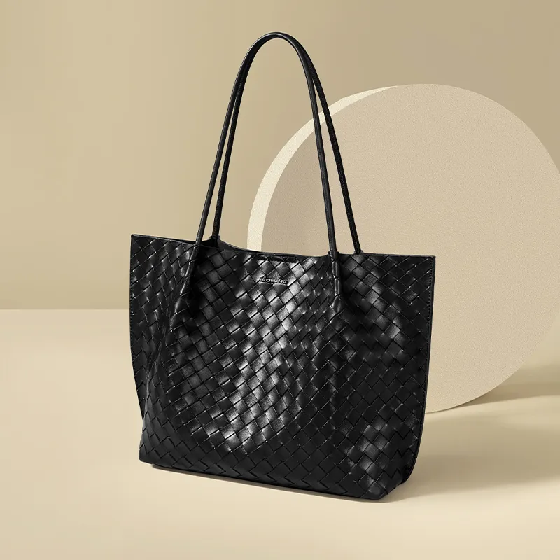 RED DRAGONFLY Cow Leather Tote Bag, Shoulder Bag Regular Women's Classic Black-7