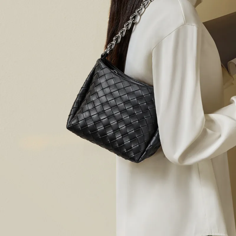 RED DRAGONFLY Cow Leather Tote Bag, Handbag, Shoulder Bag, Bucket Bag Regular Women's Black-4