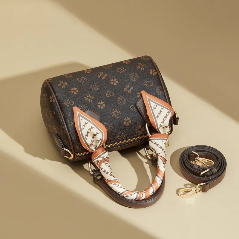 RED DRAGONFLY PVC Mommy And Friend Bag Boston Bag Shoulder Bag Crossbody Bag Handbag Regular Women's Dark Coffee-6