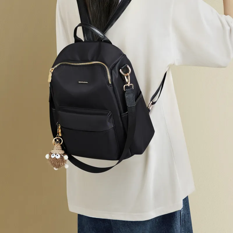 RED DRAGONFLY Fabric Backpack Regular Women's Black-5