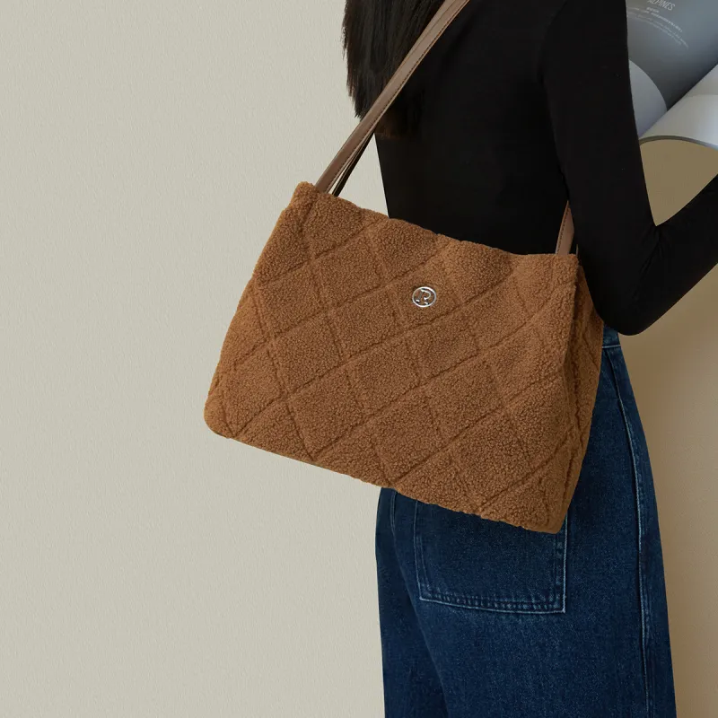 RED DRAGONFLY Microfiber Synthetic Leather Handbags Shoulder Bags Women's Coffee/Milk Tea Beige-5