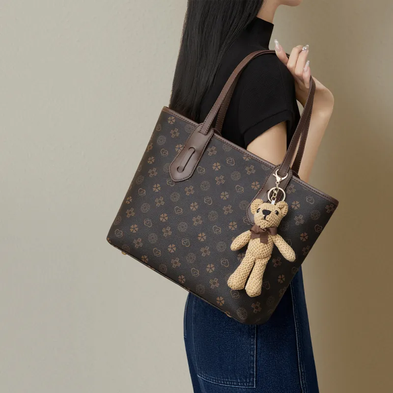 RED DRAGONFLY PVC Tote Commute Versatile Premium Minimalist Large Capacity Underarm Shoulder Bag Women's Multicolor-54