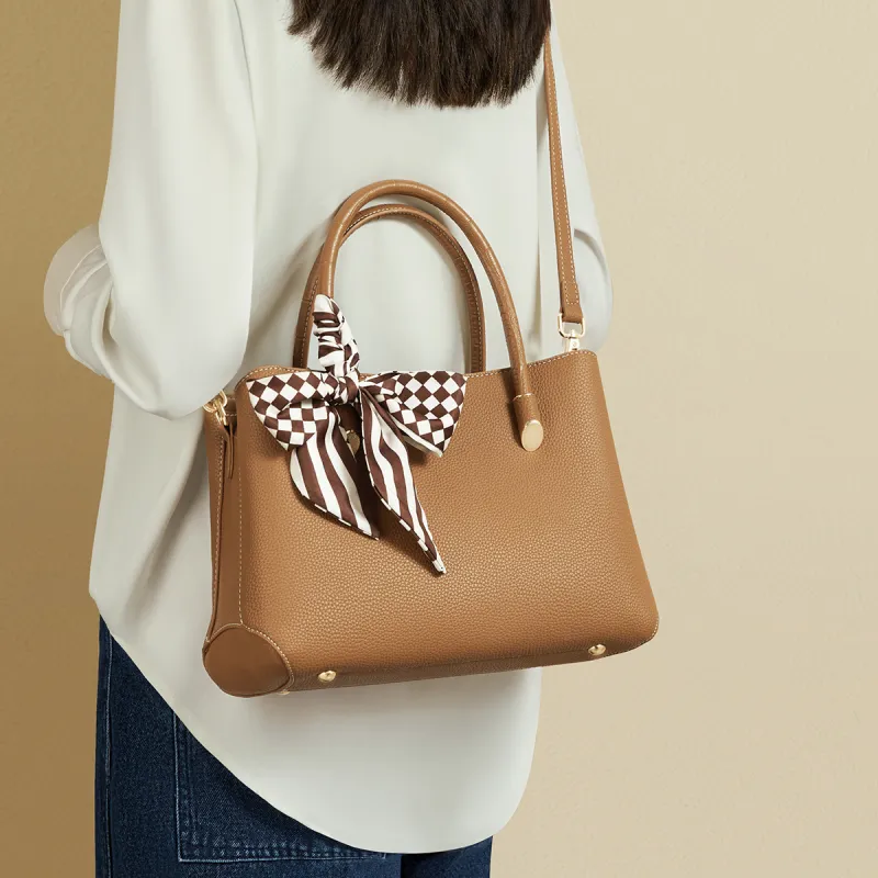 RED DRAGONFLY Cow Leather Handbag Regular Women's Gold Brown-3