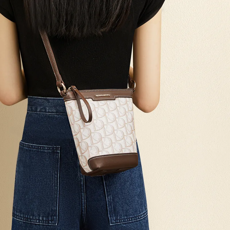 RED DRAGONFLY PVC Shoulder Bag, Crossbody Bag Women's Cherry Blossom Pink/Coffee-12