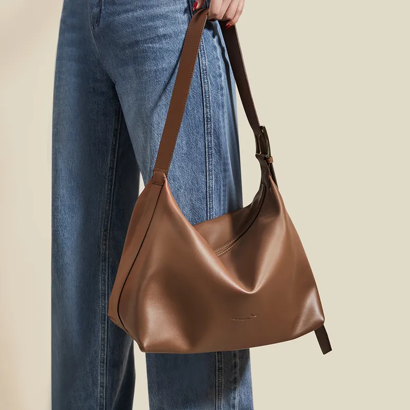 RED DRAGONFLY Cow Leather Tote Bag Shopping Bag Handbag Large Size Women's Brown/White/Black-4