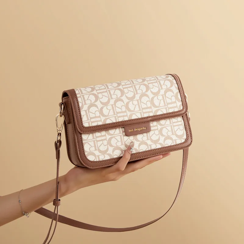 RED DRAGONFLY PVC Shoulder Bag Women's Milk Tea/Caramel-5
