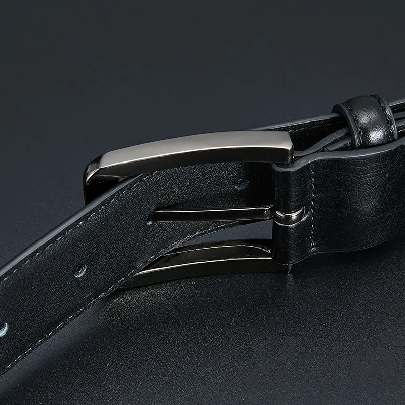 RED DRAGONFLY Cow Leather Belts Unisex Black 3.3cm-7