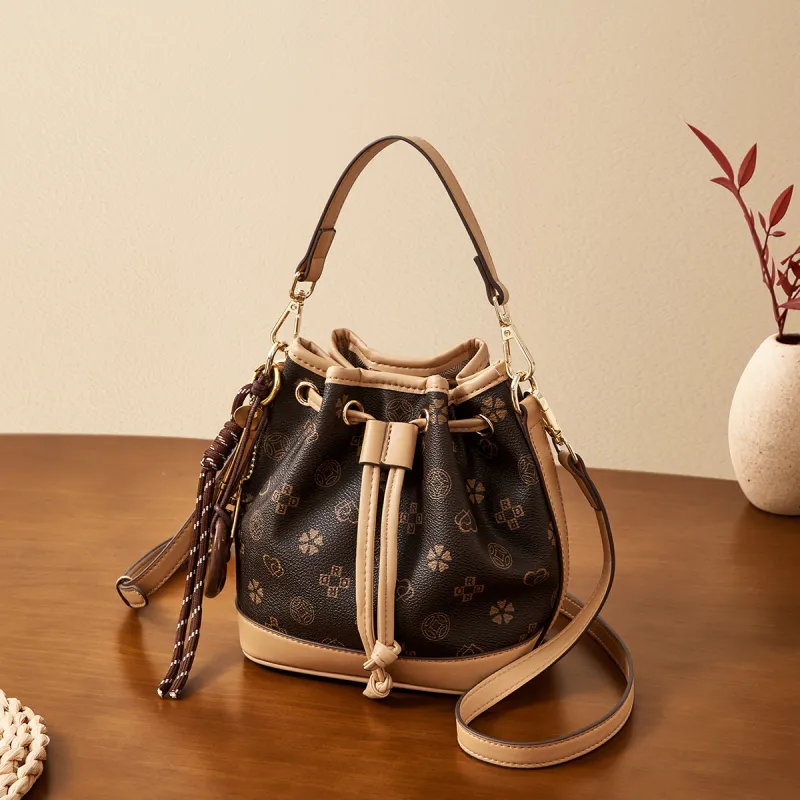 RED DRAGONFLY PVC Bucket Bag, Shoulder Bag, Crossbody Bag, Handbag Regular Women's Multicolor-4