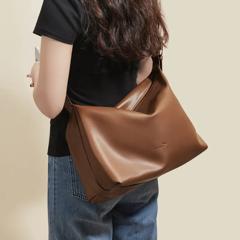 RED DRAGONFLY Cow Leather Tote Bag Shopping Bag Handbag Large Size Women's Brown/White/Black-2