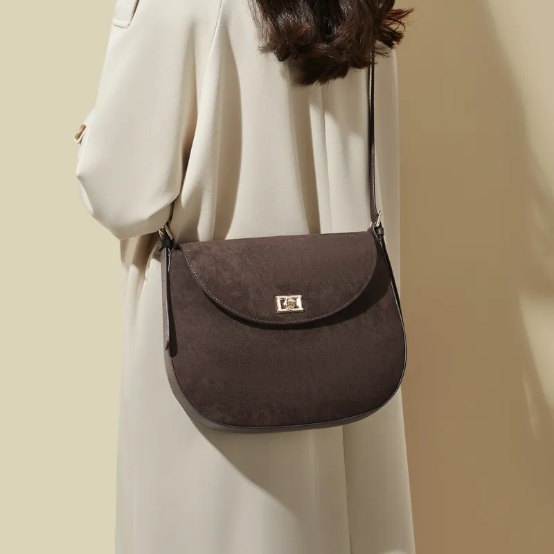 RED DRAGONFLY Cow Leather Crossbody Handbag, Shoulder Bag Regular Women's Caramel/Coffee-12