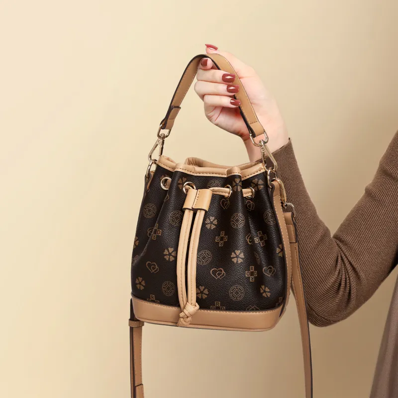 RED DRAGONFLY PVC Bucket Bag, Shoulder Bag, Crossbody Bag, Handbag Regular Women's Multicolor-3