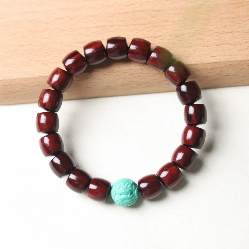 Finger Carpenter Small leaved Rosewood Wooden Bracelets Unisex-18